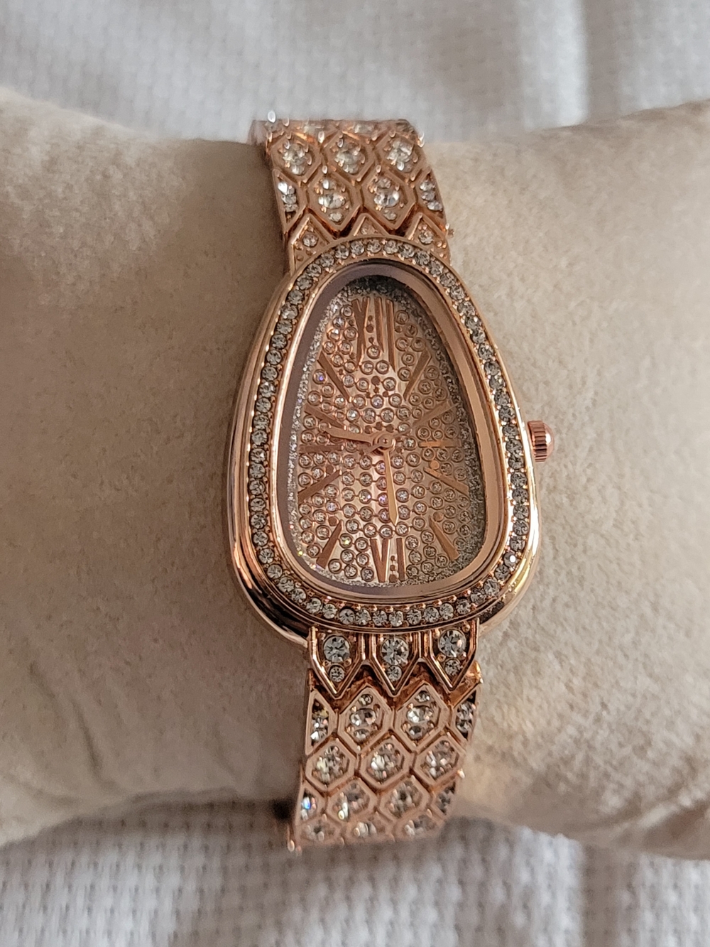 Rose Gold Crystal-Accent Women's Watch - Unbranded